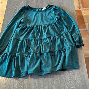 T Tahari Teal Ruffle Kids Dress